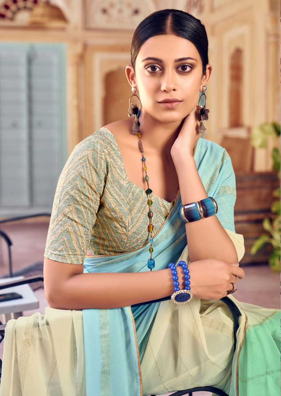 Kashvi Sambhavi Festival Wear Designer Wholesale Georgette Sarees
